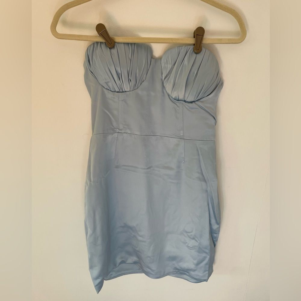 Naked Wardrobe Corset Mini Dress Womens medium Satin